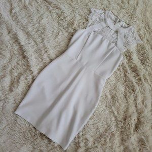 Bebe white lace dress